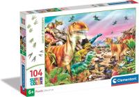 Opakowanie Puzzle 104 Super Kolor Land of Dinosaurs