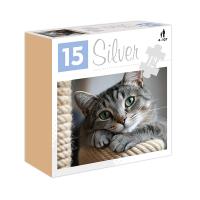 Puzzle 12 Kot Silver ALEX. Wydawca: Silver. SmakLiter.pl Opakowanie Puzzle 12 Kot Silver ALEX