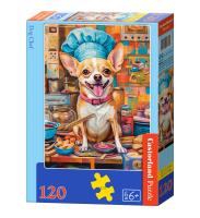 Puzzle 120 Dog Chef CASTOR. Wydawca: Castorland. SmakLiter.pl Opakowanie Puzzle 120 Dog Chef CASTOR