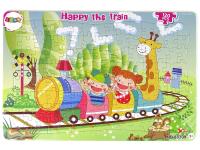 Puzzle 120 el Wesoły pociąg. Wydawca: Leantoys. SmakLiter.pl Opakowanie Puzzle 120 el Wesoły pociąg