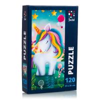 Puzzle 120 Mały słodki jednorożec DT100-07. Wydawca: De.tail. SmakLiter.pl Opakowanie Puzzle 120 Mały słodki jednorożec DT100-07