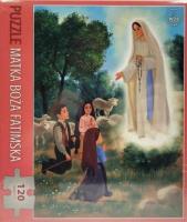 Puzzle 120 - Matka Boża Fatimska. Wydawca: Wydawnictwo Diecezjalne i Drukarnia w Sandomierzu. SmakLiter.pl Opakowanie Puzzle 120 - Matka Boża Fatimska