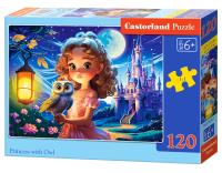 Puzzle 120 Princess with Owl CASTOR. Wydawca: Castorland. SmakLiter.pl Opakowanie Puzzle 120 Princess with Owl CASTOR
