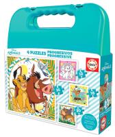 Puzzle 12x16x20x25 w walizce Zwierzęta Disney'a G3. Wydawca: Educa. SmakLiter.pl Opakowanie Puzzle 12x16x20x25 w walizce Zwierzęta Disney'a G3