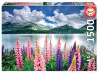 Puzzle 1500 Jezioro Sils/Szwajcaria G3. Wydawca: Educa. SmakLiter.pl Opakowanie Puzzle 1500 Jezioro Sils/Szwajcaria G3