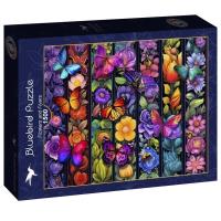 Puzzle 1500 Kolorowe kwiaty i motyle. Wydawca: Bluebird Puzzle. SmakLiter.pl Opakowanie Puzzle 1500 Kolorowe kwiaty i motyle