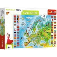 Opakowanie Puzzle 160 edukacyjne Mapa Europy wer. ukraińska 015569