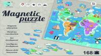 Opakowanie Puzzle 168 magnetyczne Mapa Świata