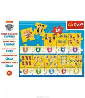 Opakowanie Puzzle 20 Edukacyjne Cyferki Psi Patrol TREFL