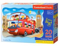 Puzzle 20 Maxi London Bus CASTOR. Wydawca: Castorland. SmakLiter.pl Opakowanie Puzzle 20 Maxi London Bus CASTOR