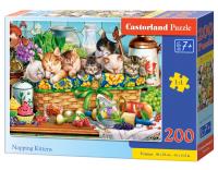 Puzzle 200 Napping Kittens CASTOR. Wydawca: Castorland. SmakLiter.pl Opakowanie Puzzle 200 Napping Kittens CASTOR