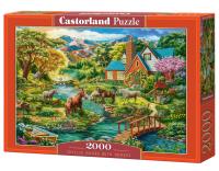 Puzzle 2000 Idyllic House with Horses CASTOR. Wydawca: Castorland. SmakLiter.pl Opakowanie Puzzle 2000 Idyllic House with Horses CASTOR