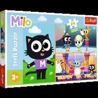 Puzzle 24 Maxi Przygody małego Kotka Milo 14371. Wydawca: Trefl PAP. SmakLiter.pl Opakowanie Puzzle 24 Maxi Przygody małego Kotka Milo 14371