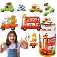 Puzzle 25 5w1 Samochody. Wydawca: CUBIKA. SmakLiter.pl Opakowanie Puzzle 25 5w1 Samochody