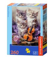 Puzzle 260 Musical Kittens CASTOR. Wydawca: Castorland. SmakLiter.pl Opakowanie Puzzle 260 Musical Kittens CASTOR