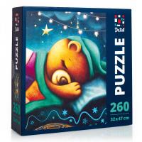 Puzzle 260 Śpiący miś DT200-01. Wydawca: De.tail. SmakLiter.pl Opakowanie Puzzle 260 Śpiący miś DT200-01