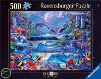 Puzzle 2D 500 Świecące - Magiczny świat. Wydawca: Ravensburger. SmakLiter.pl Opakowanie Puzzle 2D 500 Świecące - Magiczny świat