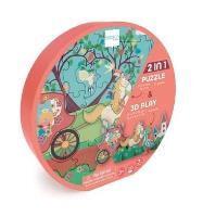 Puzzle 2w1 2D i 3D scenografia Księżniczka. Wydawca: Scratch. SmakLiter.pl Opakowanie Puzzle 2w1 2D i 3D scenografia Księżniczka