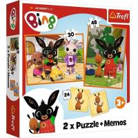Opakowanie Puzzle 2w1 + memos - Bing z przyjaciółmi TREFL