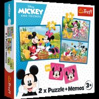 Opakowanie Puzzle 2w1 + memos Poznaj bohaterów Disney TREFL