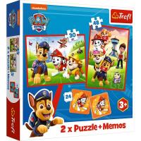 Opakowanie Puzzle 2w1 + memos - Psia ekipa w akcji TREFL