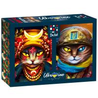 Puzzle 2w1 Ukraiński kot-żołnierz & ukraińska molfarka DT500-10. Wydawca: De.tail. SmakLiter.pl Opakowanie Puzzle 2w1 Ukraiński kot-żołnierz & ukraińska molfarka DT500-10
