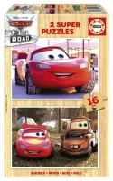 Puzzle 2x16 Auta (drewniane). Wydawca: Educa. SmakLiter.pl Opakowanie Puzzle 2x16 Auta (drewniane)