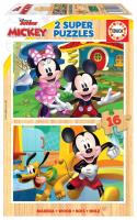 Puzzle 2x16 Myszka Miki Minnie (drewniane) G3. Wydawca: Educa. SmakLiter.pl Opakowanie Puzzle 2x16 Myszka Miki Minnie (drewniane) G3