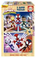 Puzzle 2x16 Spidey i Super-Kumple (drewniane). Wydawca: Educa. SmakLiter.pl Opakowanie Puzzle 2x16 Spidey i Super-Kumple (drewniane)