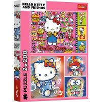 Opakowanie Puzzle 2x200 Hello Kitty i przyjaciele TREFL