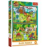 Puzzle 2x24 Małe dinozaury TREFL. Wydawca: Trefl. SmakLiter.pl Opakowanie Puzzle 2x24 Małe dinozaury TREFL