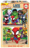 Puzzle 2x25 Spidey i Super-Kumple (drewniane) G3. Wydawca: Educa. SmakLiter.pl Opakowanie Puzzle 2x25 Spidey i Super-Kumple (drewniane) G3
