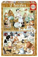 Puzzle 2x48 Leśne opowieści. Wydawca: Educa. SmakLiter.pl Opakowanie Puzzle 2x48 Leśne opowieści