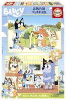 Puzzle 2x50 Blue (drewniane). Wydawca: Educa. SmakLiter.pl Opakowanie Puzzle 2x50 Blue (drewniane)