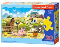 Puzzle 30 Animals on the Farm CASTOR. Wydawca: Castorland. SmakLiter.pl Opakowanie Puzzle 30 Animals on the Farm CASTOR