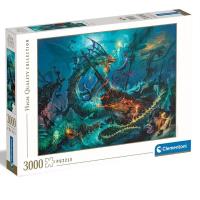 Puzzle 3000 HQ The Underwater Battle. Wydawca: Clementoni. SmakLiter.pl Opakowanie Puzzle 3000 HQ The Underwater Battle