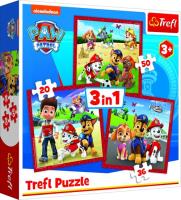 Opakowanie Puzzle 3w1 Wesołe pieski Paw Patrol TREFL