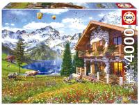 Puzzle 4000 Dom w Alpach. Wydawca: Educa. SmakLiter.pl Opakowanie Puzzle 4000 Dom w Alpach
