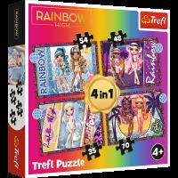Opakowanie Puzzle 4w1 (35,48,64,70) Modne laleczki Rainbow high 34614