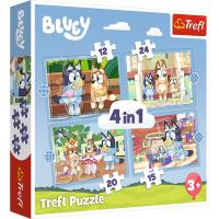 Opakowanie Puzzle 4w1 Bluey i jego świat