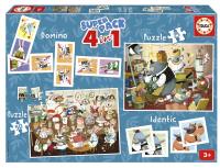 Puzzle 4w1 Leśne opowieści. Wydawca: Educa. SmakLiter.pl Opakowanie Puzzle 4w1 Leśne opowieści
