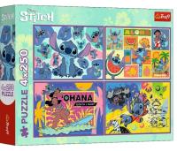 Puzzle 4w1 Stitch TREFL. Wydawca: Trefl. SmakLiter.pl Opakowanie Puzzle 4w1 Stitch TREFL