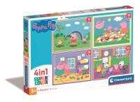 Opakowanie Puzzle 4w1 Super Kolor Peppa Pig