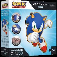 Opakowanie Puzzle 50 drewniane Wood Craft Junior Sprytny Sonic 20203