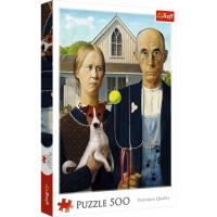 Puzzle 500 American Gothic: Psia Edycja TREFL. Wydawca: Trefl. SmakLiter.pl Opakowanie Puzzle 500 American Gothic: Psia Edycja TREFL