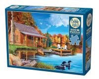 Puzzle 500 Dom nad jeziorem G3. Wydawca: Cobble Hill. SmakLiter.pl Opakowanie Puzzle 500 Dom nad jeziorem G3