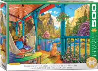 Puzzle 500 Hammock with a view 6500-5885. Wydawca: Eurographics. SmakLiter.pl Opakowanie Puzzle 500 Hammock with a view 6500-5885