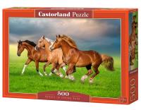 Puzzle 500 Horses in Spring Rush. Wydawca: Castorland. SmakLiter.pl Opakowanie Puzzle 500 Horses in Spring Rush