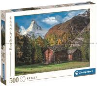 Puzzle 500 HQ Charming Matterhorn. Wydawca: Clementoni. SmakLiter.pl Opakowanie Puzzle 500 HQ Charming Matterhorn