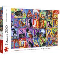 Puzzle 500 Koci alfabet TREFL. Wydawca: Trefl. SmakLiter.pl Opakowanie Puzzle 500 Koci alfabet TREFL